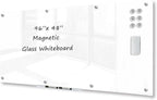 J&J worldwide Magnetic Glass Whiteboard 8' x 4' Ultra White, Large Frameless