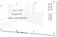J&J worldwide Magnetic Glass Whiteboard 8' x 4' Ultra White, Large Frameless by JJworldwide