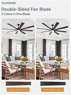 zmishibo 72" ceiling fans with lights for patio shown in use