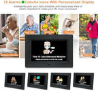 ssini digital calendar dementia alarm clock with day, close-up detail