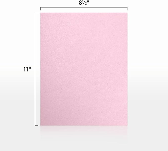 LUXPaper 8.5" x 11" Paper | Letter Size | Rose Quartz Metallic | 80lb. Text | - Image 2