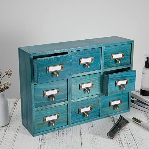 Apothecary Drawers Apothecary Cabinet with Drawers, Blue
