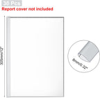 PATIKIL 30Pcs Binding Bars, 8mm Binding Bars Slide Grip 50 Sheets Capacity A4 Size Report Binder Teardrop Shape Presentation Binder for Report Cover Resume, Clear