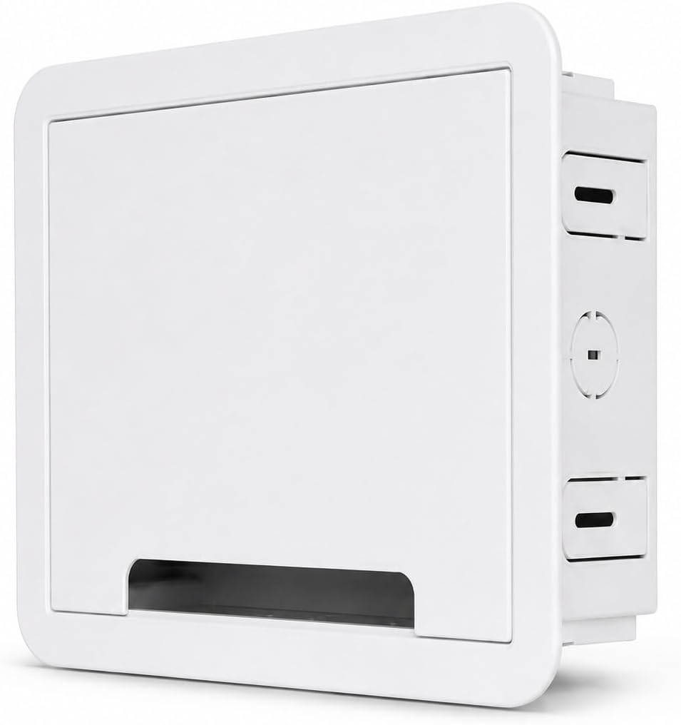9" in-Wall Media Box Recessed Outlet Box Cable Management – Structured M...