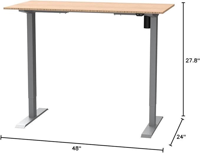 FLEXISPOT EN1 Bamboo Standing Desk, 48 x 24 Inches Whole-Piece Electric Height - Image 3