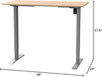 FLEXISPOT EN1 Bamboo Standing Desk, 48 x 24 Inches Whole-Piece Electric Height - Image 3