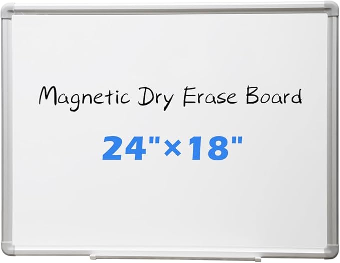 DEVELOP Magnetic Dry Erase Board 18x24 Inch, Small Aluminum Frame Wall-Mounted by DEVELOP