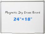 DEVELOP Magnetic Dry Erase Board 18x24 Inch, Small Aluminum Frame Wall-Mounted by DEVELOP