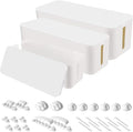Cable Organizer Box Set of Three, Power Cover Cord Holder Surge Protector by Unknown