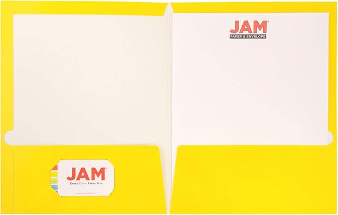 JAM PAPER Laminated Two Pocket Glossy School Folders - Image 2
