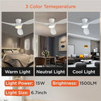 taloya 52 inch ceiling fans with lights and, side view