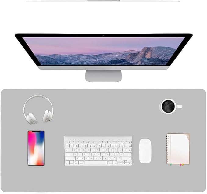 PU Leather Desk Pad Protector Gaming Mouse Pad Non Slip Desk Mat by Unknown
