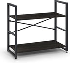 CAPHAUS 2 Tier Small Bookshelf, 24 Inch Width Free Standing Shelf, Bookcase - Image 9