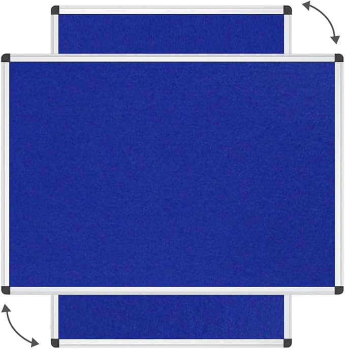 VIZ-PRO Notice Board Felt Blue, 48 X 24 Inches, 3 Pack - Image 3