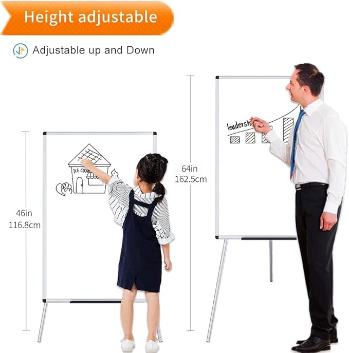 VIZ-PRO Magnetic Whiteboard Easel, 36 x 24 Inches, Portable Dry Erase Board - Image 4