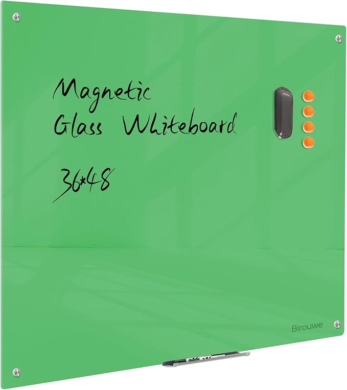 Magnetic Glass Dry Erase Board by Unknown