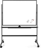BIBOC 32x48 Inches Large Mobile Dry Erase Whiteboard by BIBOCOFFIC