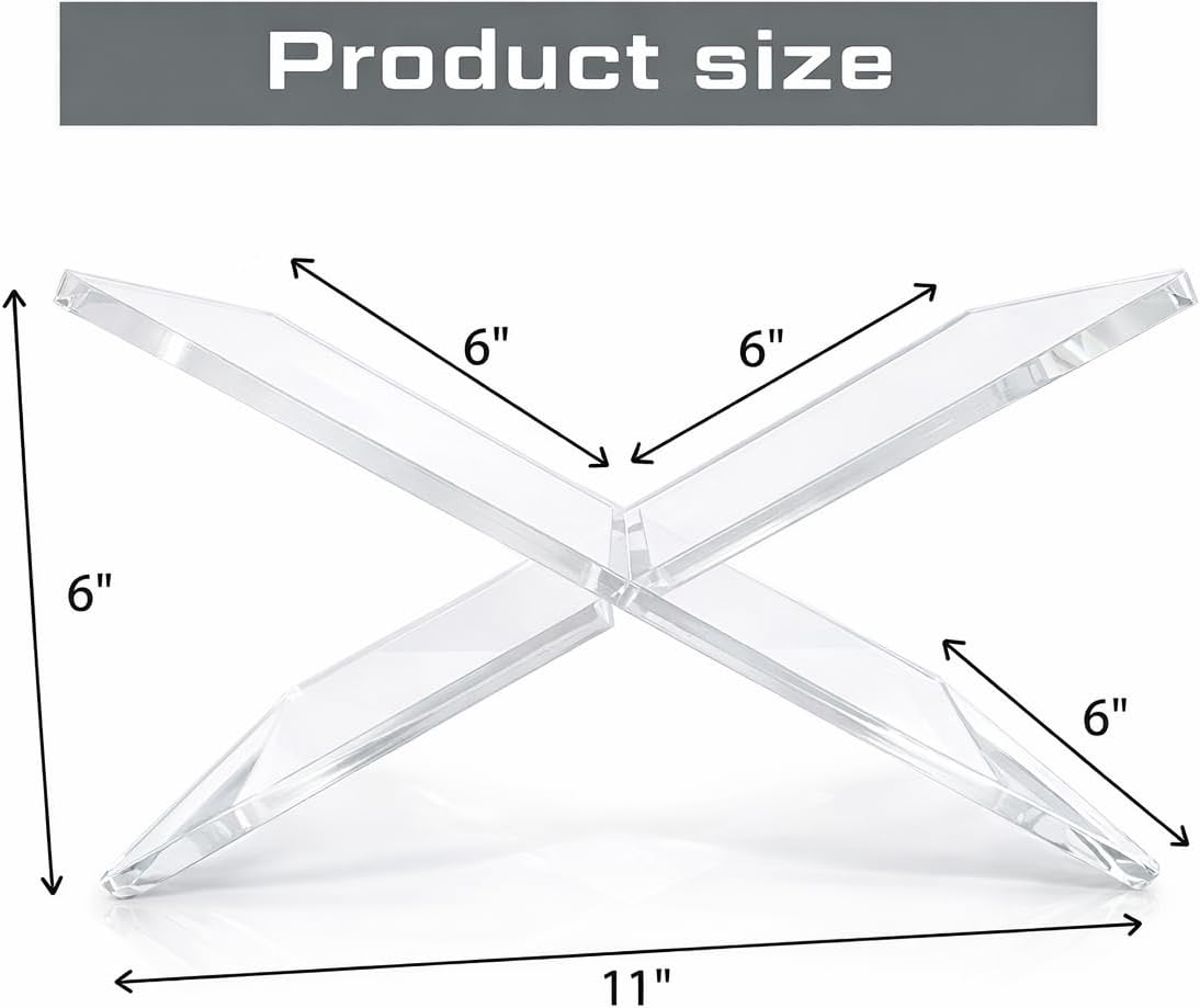 Clear Acrylic Book Stand for Display and Reading, Modern Open Book Holder for...
