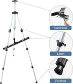 RRFTOK Art Painting Artist Easel Stand, Aluminum Metal Tripod Adjustable Easels - Image 5