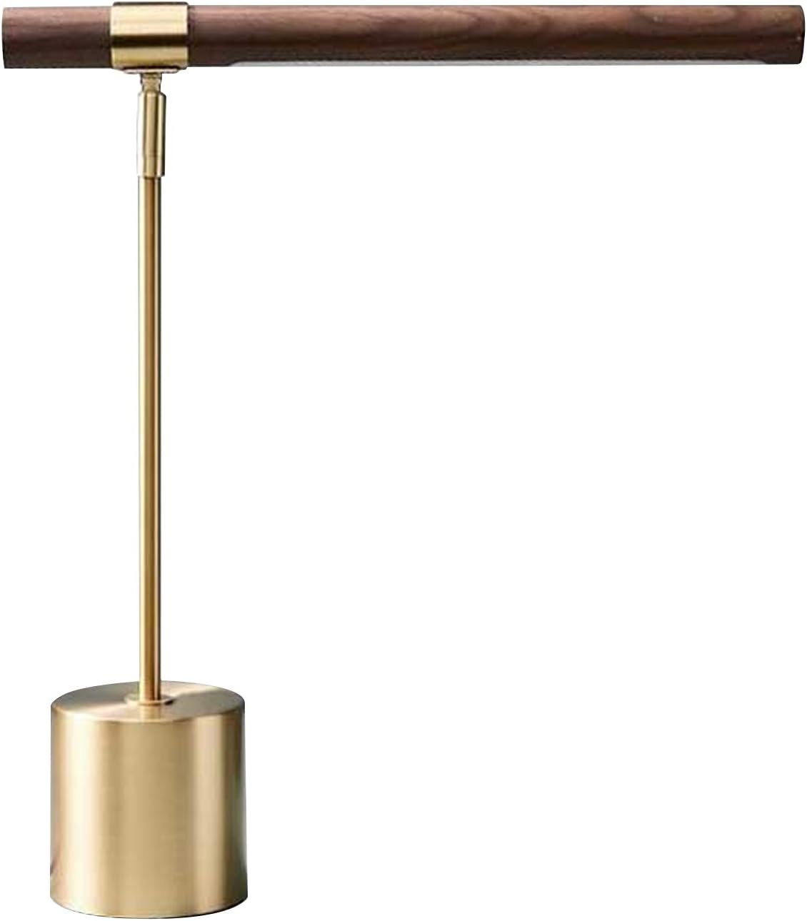 Modern Banker Slim Table Lamp - LED Desk Light - Wood Brass Lamp - Adjustable...