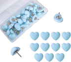 Aoxsie 28pcs Decorative Cute Push Pins Heart Blue Thumbtacks Thumb Tacks by Unknown