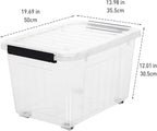 Citylife 54 QT Clear Plastic Storage Bins - Image 2