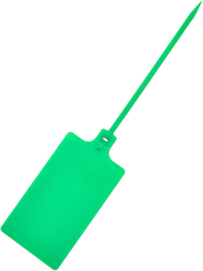 Blank Waterproof Plastic Tags Marker Ties Large Labeling Tags 2.28"×3.94" Green - Image 5