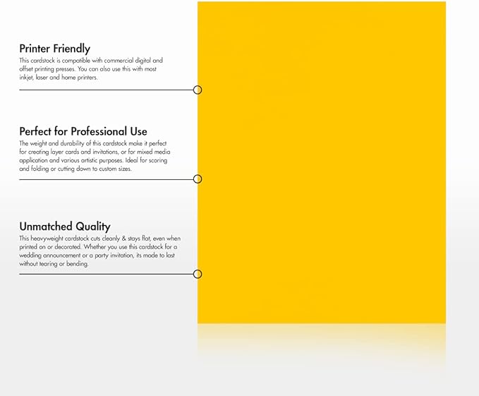 LUXPaper 8.5" x 11" Cardstock | Letter Size | Sunflower Yellow | 100lb. Cover | - Image 8