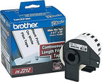 Brother Genuine DK-2212 Continuous Length Black on White Film Tape for Brother QL Label Printers, 2.4" x 50' (62mm x 15.2M), 1 Roll per Box, DK2212,Black/White