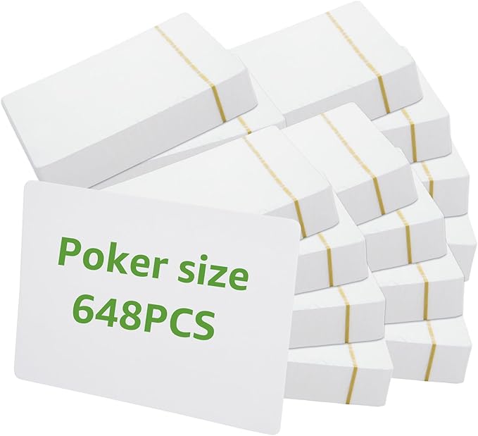 648PCS Blank Playing Cards 2.5" x 3.5" Blank Playing Cards to Write On Double by Oungy