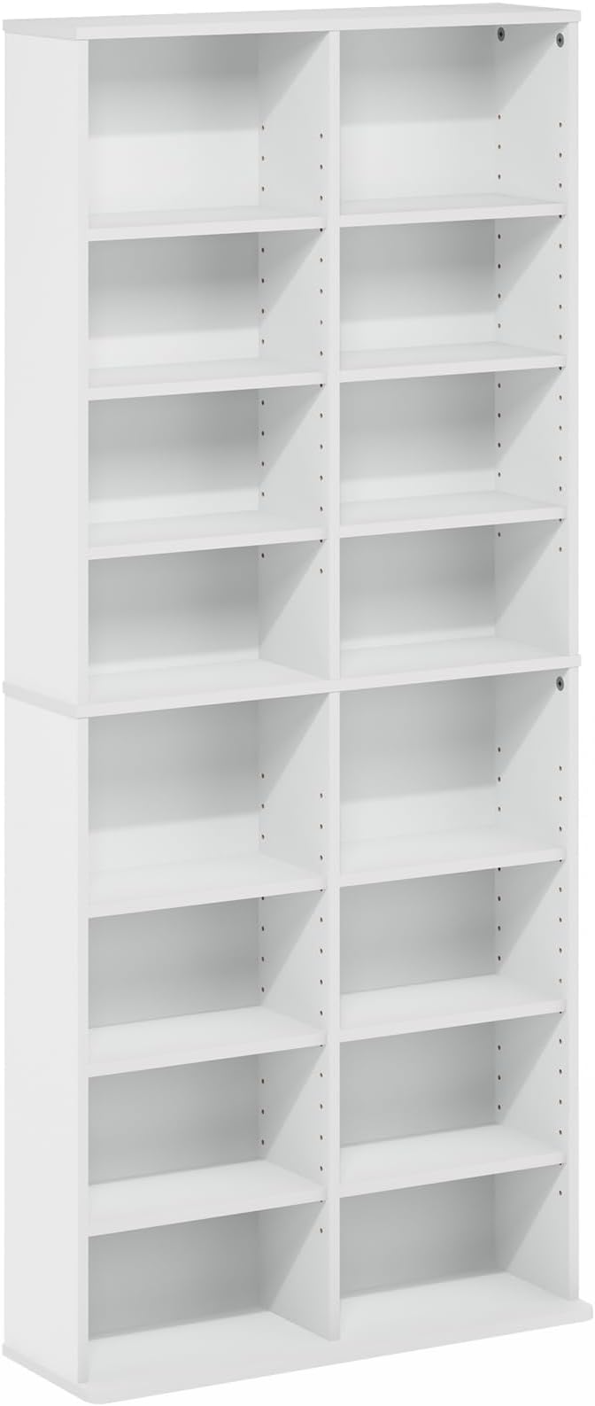 Furinno Jaya DVD Shelf, 16-Shelf Wide CD Rack, Media Shelf - Image 5