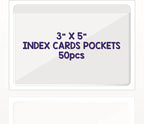 Clear Adhesive 3" x 5" Index Card Pockets by IMAGAME