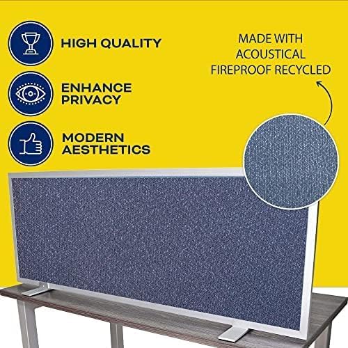 OBEX Acoustical Free Standing Privacy Screen, Cubicle Accessories Desk Privacy - Image 3