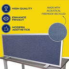 OBEX Acoustical Free Standing Privacy Screen, Cubicle Accessories Desk Privacy - Image 3