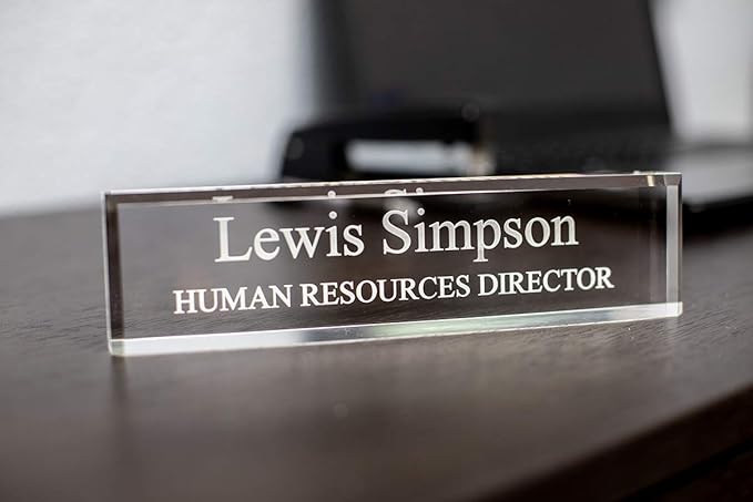 SignsByLITA Personalized Acrylic Desk Name Plate 2" x 10" by SignsByLITA