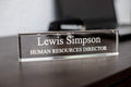 SignsByLITA Personalized Acrylic Desk Name Plate 2" x 10" by SignsByLITA