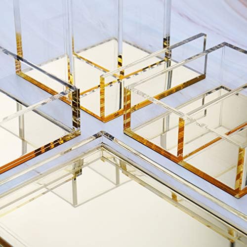 Acrylic Desk Organizer 4-Piece Desk Kit + Free Complimentary Acrylic Ruler, D...