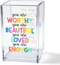 Vgrti You are Worthy Beautiful Acrylic Makeup Brush Organizer Holder, Boho by Unknown