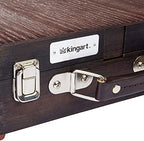 kingart adjustable wood table sketchbox easel, premium beechwood, side view