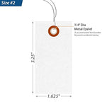SmartSign 3.25 x 1.625 inch “White” Blank Tyvek Shipping Tags - Image 3