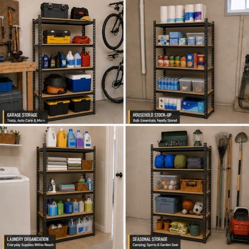 reibii 2400 lbs garage shelving for basement, adjustable, view 10