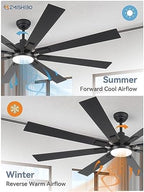 zmishibo 72" ceiling fans with lights for patio, package contents