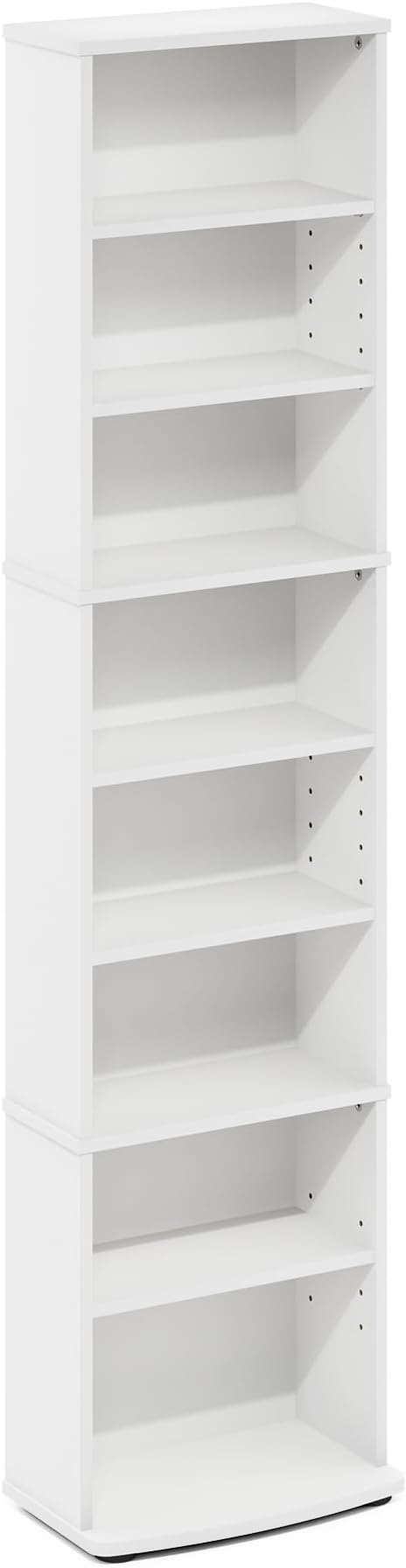 Furinno Jaya DVD Shelf, 8-Tier Tall Narrow CD Rack, Media Shelf - Image 5