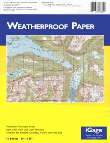 igage weatherproof paper 8.5"x11" - 50 sheets, main product view