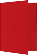 LUXPaper 9" x 12" Presentation Folders | Two Pocket | Ruby Red | 100lb. Cover | by LUXPaper