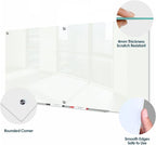 J&J worldwide Glass Dry Erase Board 6' x 3', Glass Whiteboard Magnetic - Image 2