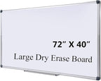 72 x 40 Inch Large Magnetic Whiteboard by DexBoard