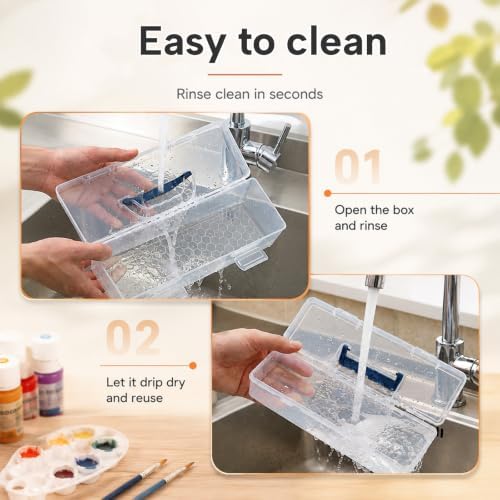 geelin 2 sets clear paint storage box with, package contents