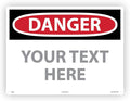 Custom OSHA Style Danger Sign 18" x 24" Aluminum Sign, Customizable "Your Text by NMC