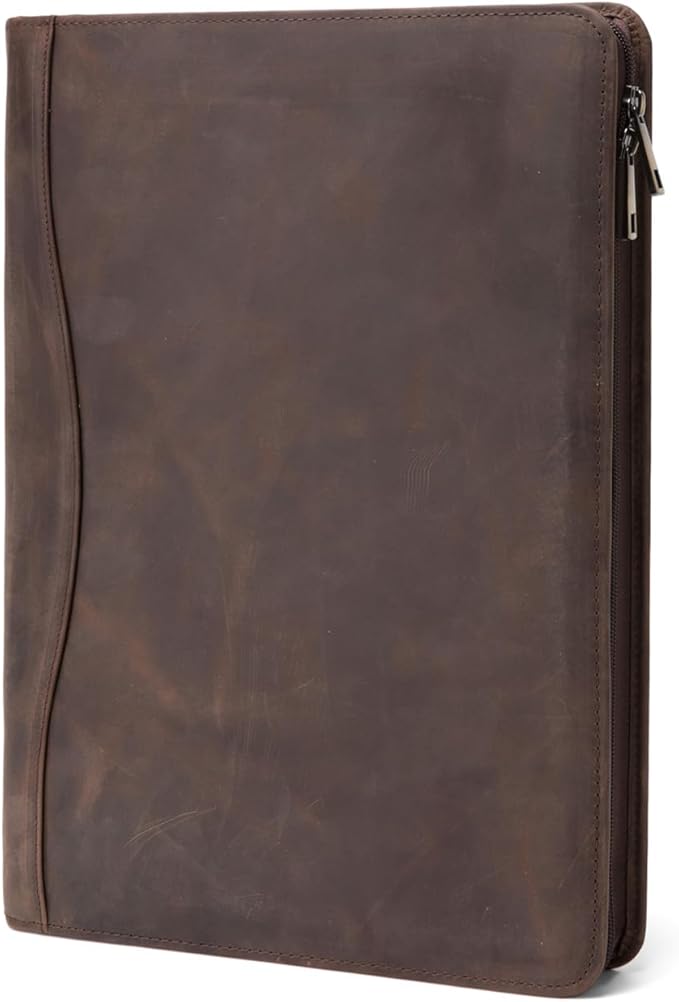 Geslun Genuine Leather Portfolio, Legal Size 8.5 x 14 Pad Holder, Business - Image 4